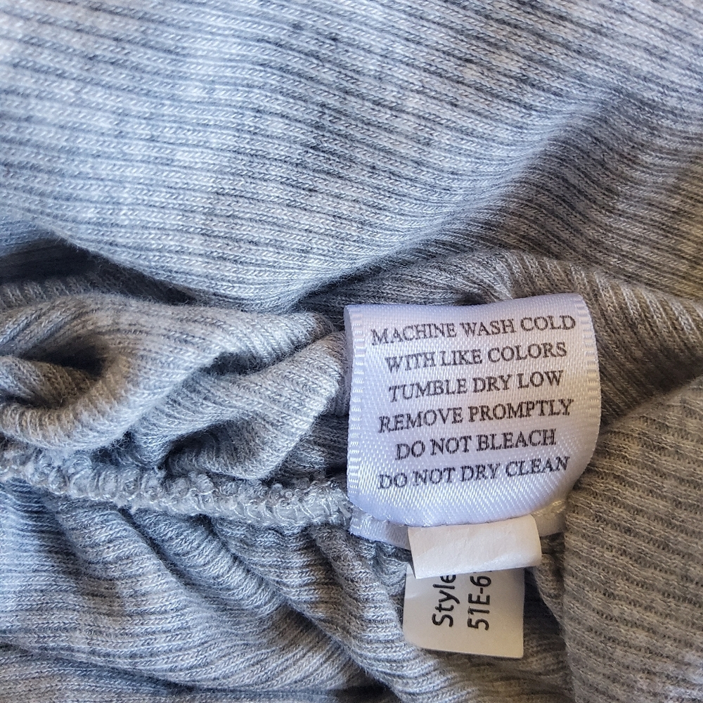 BOBI Heather Gray Ribbed Ruched Side Tank Top Size S - Picture 5 of 7